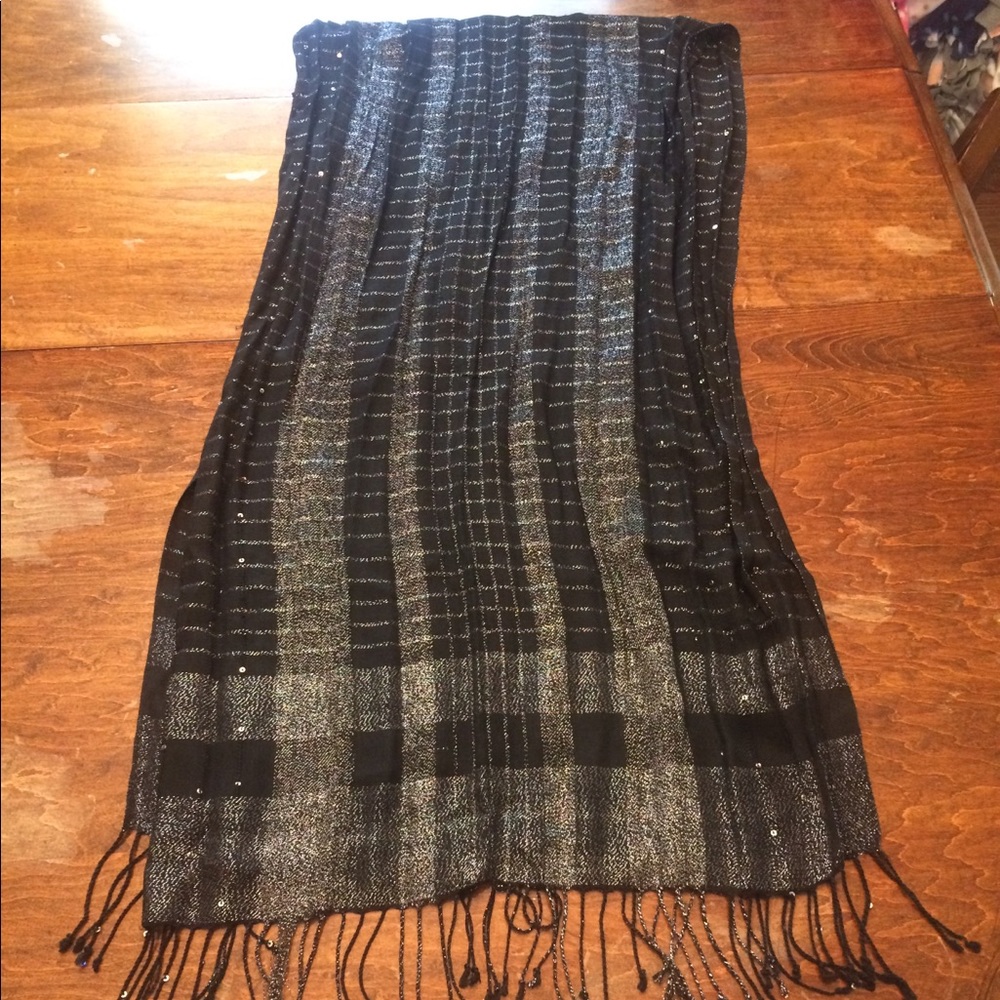 Black and Silver Accessory Scarf